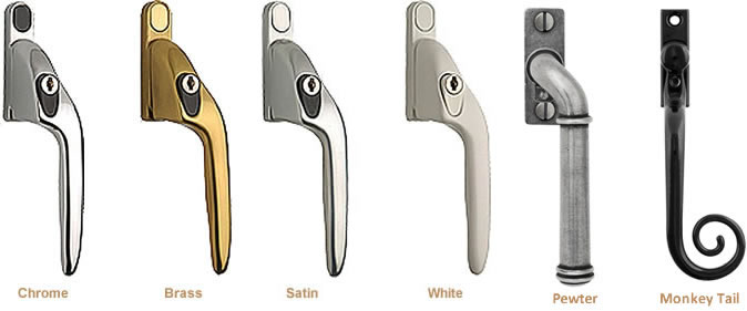 Standard handle options for casement windows